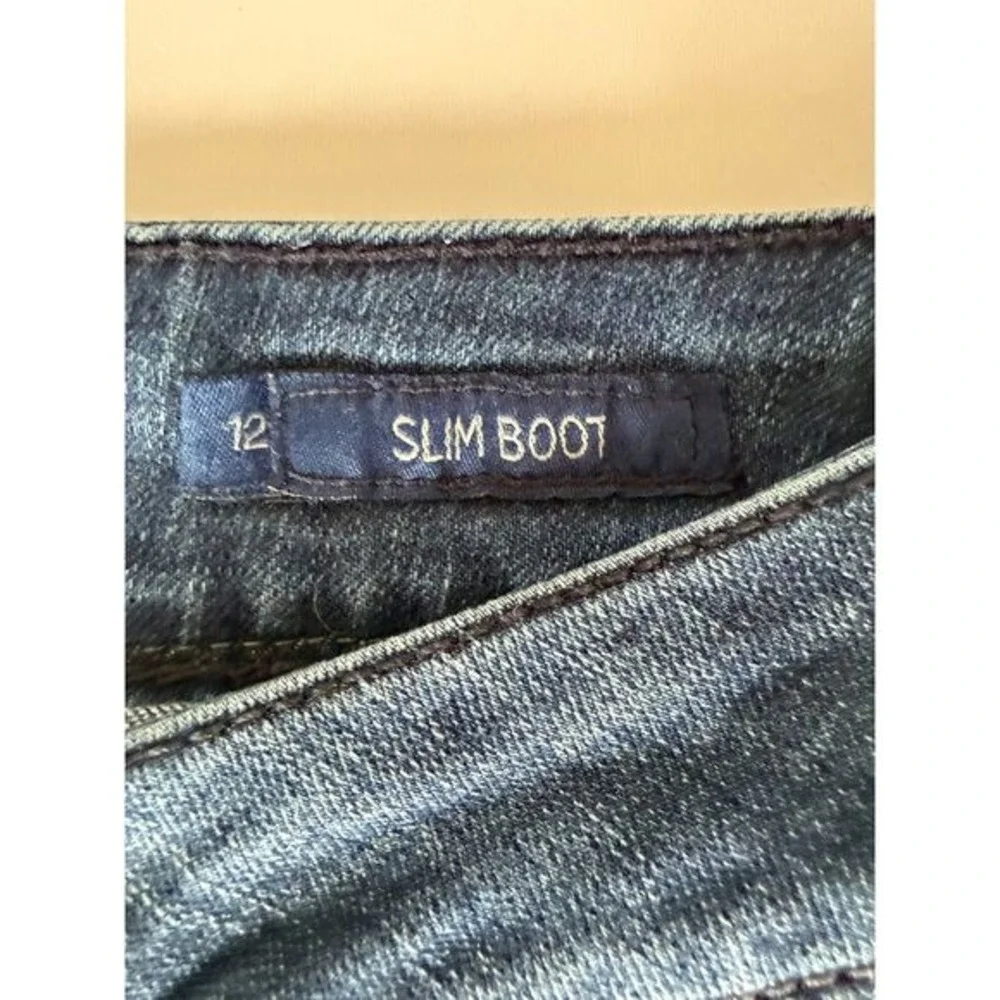 Seven7 Slim Boot‎ Jeans Size 12 Blue Slimaker Mid Rise Denim Pants 1001